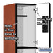 Salsbury 12" Wide Triple Tier Designer Wood Locker - 1 Wide - 6 Feet High - 18 Inches Deep - Cherry - Hasps - Sweatfully