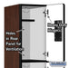 Salsbury 12" Wide Triple Tier Designer Wood Locker - 1 Wide - 6 Feet High - 18 Inches Deep - Mahogany - Hasps - Sweatfully