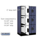 Salsbury 12" Wide Triple Tier Designer Wood Locker - 3 Wide - 5 Feet High - 21 Inches Deep - Blue - Black Electronic Locks - Sweatfully