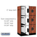Salsbury 12" Wide Triple Tier Designer Wood Locker - 3 Wide - 5 Feet High - 21 Inches Deep - Cherry - Black Electronic Locks - Sweatfully