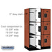 Salsbury 12" Wide Triple Tier Designer Wood Locker - 3 Wide - 5 Feet High - 21 Inches Deep - Cherry - Black Resettable Combination Locks - Sweatfully