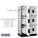 Salsbury 12" Wide Triple Tier Designer Wood Locker - 3 Wide - 5 Feet High - 21 Inches Deep - Gray - Hasps - Sweatfully