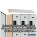 Salsbury 12" Wide Triple Tier Designer Wood Locker - 3 Wide - 5 Feet High - 21 Inches Deep - Gray - Hasps - Sweatfully