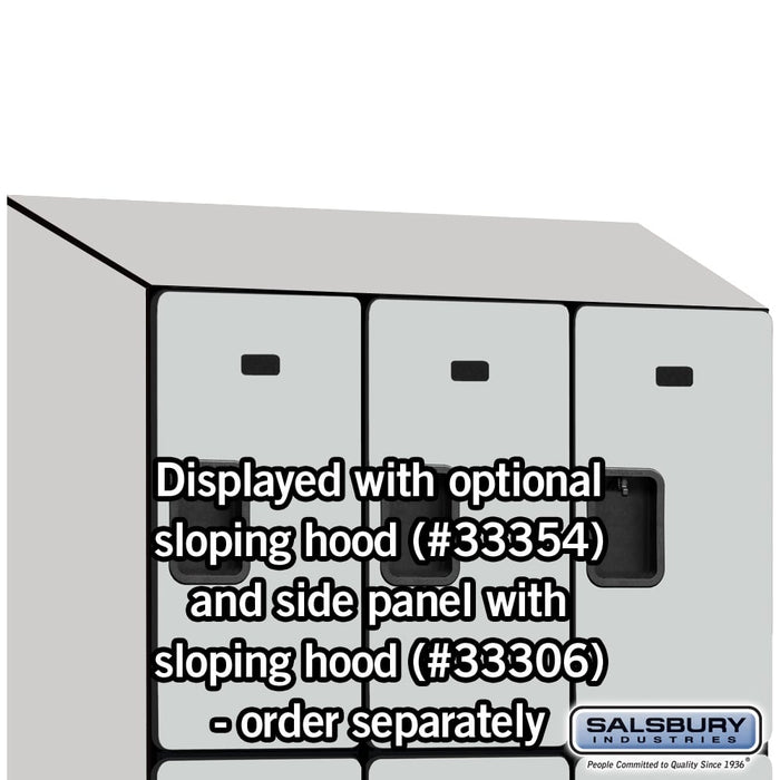 Salsbury 12" Wide Triple Tier Designer Wood Locker - 3 Wide - 5 Feet High - 21 Inches Deep - Gray - Hasps - Sweatfully
