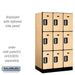Salsbury 12" Wide Triple Tier Designer Wood Locker - 3 Wide - 5 Feet High - 21 Inches Deep - Maple - Silver Electronic Locks - Sweatfully