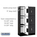 Salsbury 12" Wide Triple Tier Designer Wood Locker - 3 Wide - 5 Feet High - 15 Inches Deep - Black - Silver Electronic Locks - Sweatfully