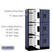 Salsbury 12" Wide Triple Tier Designer Wood Locker - 3 Wide - 5 Feet High - 15 Inches Deep - Blue - Black Electronic Locks - Sweatfully