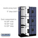 Salsbury 12" Wide Triple Tier Designer Wood Locker - 3 Wide - 5 Feet High - 15 Inches Deep - Blue - Black Resettable Combination Locks - Sweatfully