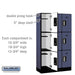 Salsbury 12" Wide Triple Tier Designer Wood Locker - 3 Wide - 5 Feet High - 15 Inches Deep - Blue - Silver Electronic Locks - Sweatfully