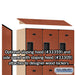 Salsbury 12" Wide Triple Tier Designer Wood Locker - 3 Wide - 5 Feet High - 15 Inches Deep - Cherry - Hasps - Sweatfully