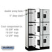 Salsbury 12" Wide Triple Tier Designer Wood Locker - 3 Wide - 5 Feet High - 15 Inches Deep - Gray - Black Resettable Combination Locks - Sweatfully