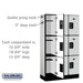 Salsbury 12" Wide Triple Tier Designer Wood Locker - 3 Wide - 5 Feet High - 15 Inches Deep - Gray - Hasps - Sweatfully