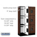 Salsbury 12" Wide Triple Tier Designer Wood Locker - 3 Wide - 5 Feet High - 15 Inches Deep - Mahogany - Black Electronic Locks - Sweatfully