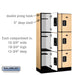 Salsbury 12" Wide Triple Tier Designer Wood Locker - 3 Wide - 5 Feet High - 15 Inches Deep - Maple - Black Electronic Locks - Sweatfully