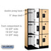 Salsbury 12" Wide Triple Tier Designer Wood Locker - 3 Wide - 5 Feet High - 15 Inches Deep - Maple - Black Resettable Combination Locks - Sweatfully