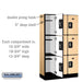 Salsbury 12" Wide Triple Tier Designer Wood Locker - 3 Wide - 5 Feet High - 15 Inches Deep - Maple - Silver Resettable Combination Locks - Sweatfully