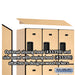 Salsbury 12" Wide Triple Tier Designer Wood Locker - 3 Wide - 5 Feet High - 15 Inches Deep - Maple - Hasps - Sweatfully