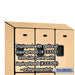 Salsbury 12" Wide Triple Tier Designer Wood Locker - 3 Wide - 5 Feet High - 15 Inches Deep - Maple - Hasps - Sweatfully
