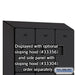 Salsbury 12" Wide Triple Tier Designer Wood Locker - 3 Wide - 5 Feet High - 18 Inches Deep - Black - Hasps - Sweatfully