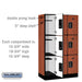 Salsbury 12" Wide Triple Tier Designer Wood Locker - 3 Wide - 5 Feet High - 18 Inches Deep - Cherry - Black Electronic Locks - Sweatfully