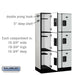 Salsbury 12" Wide Triple Tier Designer Wood Locker - 3 Wide - 5 Feet High - 18 Inches Deep - Gray - Hasps - Sweatfully