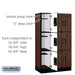 Salsbury 12" Wide Triple Tier Designer Wood Locker - 3 Wide - 5 Feet High - 18 Inches Deep - Mahogany - Black Electronic Locks - Sweatfully