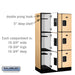 Salsbury 12" Wide Triple Tier Designer Wood Locker - 3 Wide - 5 Feet High - 18 Inches Deep - Maple - Hasps - Sweatfully