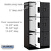 Salsbury 12" Wide Triple Tier Designer Wood Locker - 3 Wide - 6 Feet High - 21 Inches Deep - Black - Black Electronic Locks - Sweatfully