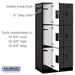 Salsbury 12" Wide Triple Tier Designer Wood Locker - 3 Wide - 6 Feet High - 21 Inches Deep - Black - Hasps - Sweatfully