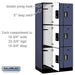 Salsbury 12" Wide Triple Tier Designer Wood Locker - 3 Wide - 6 Feet High - 21 Inches Deep - Blue - Silver Electronic Locks - Sweatfully