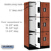 Salsbury 12" Wide Triple Tier Designer Wood Locker - 3 Wide - 6 Feet High - 21 Inches Deep - Cherry - Silver Electronic Locks - Sweatfully