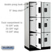 Salsbury 12" Wide Triple Tier Designer Wood Locker - 3 Wide - 6 Feet High - 21 Inches Deep - Gray - Black Electronic Locks - Sweatfully