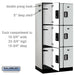 Salsbury 12" Wide Triple Tier Designer Wood Locker - 3 Wide - 6 Feet High - 21 Inches Deep - Gray - Silver Electronic Locks - Sweatfully