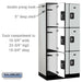 Salsbury 12" Wide Triple Tier Designer Wood Locker - 3 Wide - 6 Feet High - 21 Inches Deep - Gray - Silver Resettable Combination Locks - Sweatfully