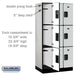 Salsbury 12" Wide Triple Tier Designer Wood Locker - 3 Wide - 6 Feet High - 21 Inches Deep - Gray - Hasps - Sweatfully