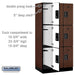 Salsbury 12" Wide Triple Tier Designer Wood Locker - 3 Wide - 6 Feet High - 21 Inches Deep - Mahogany - Black Electronic Locks - Sweatfully