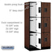 Salsbury 12" Wide Triple Tier Designer Wood Locker - 3 Wide - 6 Feet High - 21 Inches Deep - Mahogany - Hasps - Sweatfully