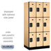Salsbury 12" Wide Triple Tier Designer Wood Locker - 3 Wide - 6 Feet High - 21 Inches Deep - Maple - Black Electronic Locks - Sweatfully