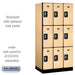 Salsbury 12" Wide Triple Tier Designer Wood Locker - 3 Wide - 6 Feet High - 21 Inches Deep - Maple - Silver Resettable Combination Locks - Sweatfully