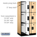 Salsbury 12" Wide Triple Tier Designer Wood Locker - 3 Wide - 6 Feet High - 21 Inches Deep - Maple - Hasps - Sweatfully