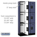Salsbury 12" Wide Triple Tier Designer Wood Locker - 3 Wide - 6 Feet High - 15 Inches Deep - Blue - Black Resettable Combination Locks - Sweatfully