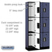 Salsbury 12" Wide Triple Tier Designer Wood Locker - 3 Wide - 6 Feet High - 15 Inches Deep - Blue - Silver Electronic Locks - Sweatfully