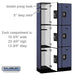 Salsbury 12" Wide Triple Tier Designer Wood Locker - 3 Wide - 6 Feet High - 15 Inches Deep - Blue - Silver Resettable Combination Locks - Sweatfully