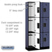 Salsbury 12" Wide Triple Tier Designer Wood Locker - 3 Wide - 6 Feet High - 15 Inches Deep - Blue - Hasps - Sweatfully