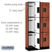 Salsbury 12" Wide Triple Tier Designer Wood Locker - 3 Wide - 6 Feet High - 15 Inches Deep - Cherry - Black Electronic Locks - Sweatfully