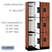 Salsbury 12" Wide Triple Tier Designer Wood Locker - 3 Wide - 6 Feet High - 15 Inches Deep - Cherry - Black Resettable Combination Locks - Sweatfully