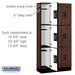 Salsbury 12" Wide Triple Tier Designer Wood Locker - 3 Wide - 6 Feet High - 15 Inches Deep - Mahogany - Black Resettable Combination Locks - Sweatfully