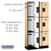 Salsbury 12" Wide Triple Tier Designer Wood Locker - 3 Wide - 6 Feet High - 15 Inches Deep - Maple - Black Resettable Combination Locks - Sweatfully