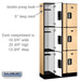 Salsbury 12" Wide Triple Tier Designer Wood Locker - 3 Wide - 6 Feet High - 15 Inches Deep - Maple - Silver Electronic Locks - Sweatfully