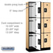 Salsbury 12" Wide Triple Tier Designer Wood Locker - 3 Wide - 6 Feet High - 15 Inches Deep - Maple - Silver Resettable Combination Locks - Sweatfully